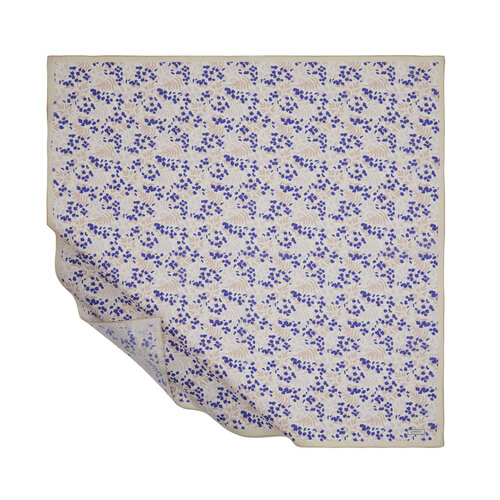Cream Purple Cluster Cotton Scarf