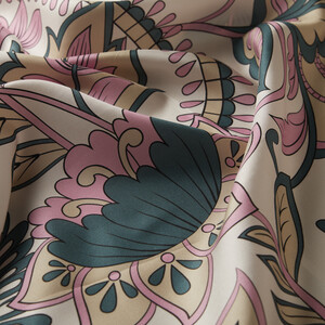 ipekevi - Cream Rebel Ivy Twill Silk Scarf (1) ipekevi - Cream Rebel Ivy Twill Silk Scarf (1)