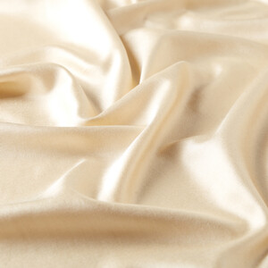 Cream Reversible Silk Neck Scarf - Thumbnail