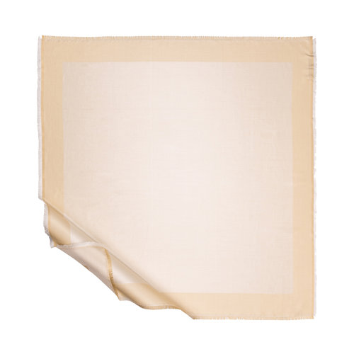 Cream Reversible Silk Scarf