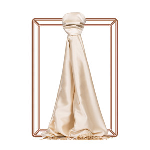 ipekevi - Cream Reversible Silk Scarf