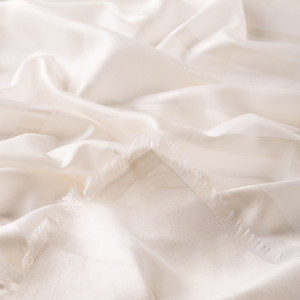 ipekevi - Cream Satin Silk Scarf (1)