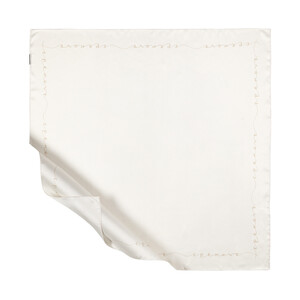 Cream Signature Silk Twill Scarf - Thumbnail