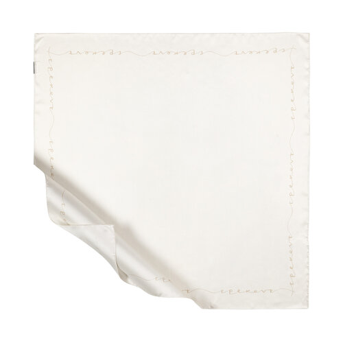 Cream Signature Silk Twill Scarf