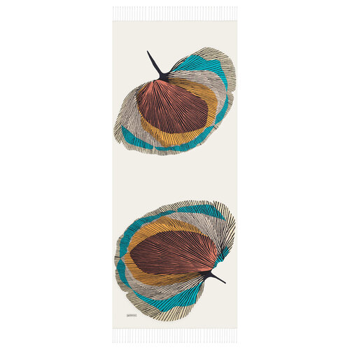 Cream Silk Tree Print Silk Scarf