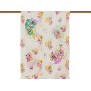ipekevi - Cream Single Bloom Cotton Scarf (1)