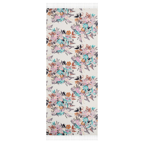 Cream Spring Breeze Print Modal Silk Scarf