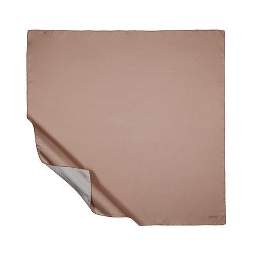 Cream Tan Plain Silk Twill Scarf