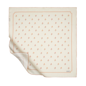 ipekevi - Cream Vintage Wall Twill Silk Scarf