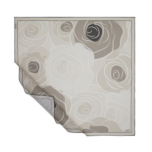 Cream Wind Rose Cotton Scarf - Thumbnail