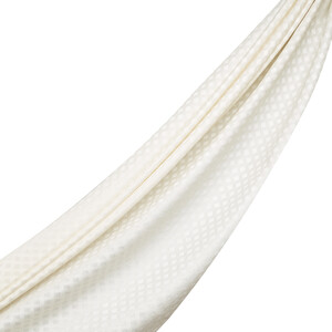 ipekevi - Cream Wool Silk Scarf (1)