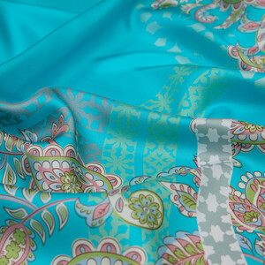 ipekevi - Cyan Princess MikasaTwill Silk Scarf (1)