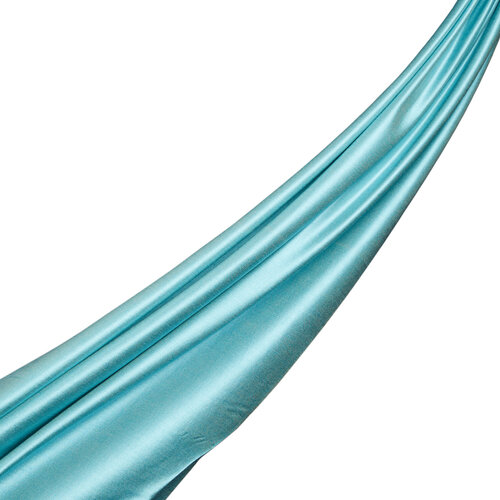 Cyan Reversible Silk Neck Scarf