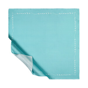 Cyan Signature Silk Twill Scarf - Thumbnail