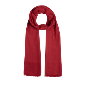 ipekevi - Dark Burgundy Plain Cotton Silk Shawl (1)