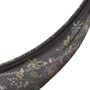 Dark Charcoal Nazenin Tencel Scarf - Thumbnail