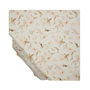 Dark Cream Indian Rose Cotton Scarf - Thumbnail