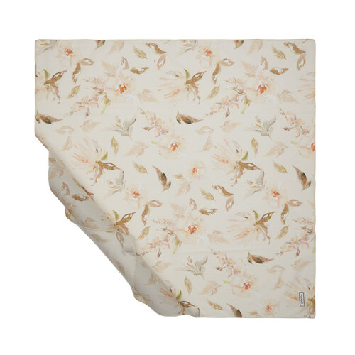 Dark Cream Indian Rose Cotton Scarf