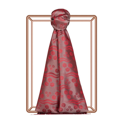 Dark Gray Cintemani Jacquard Silk Scarf