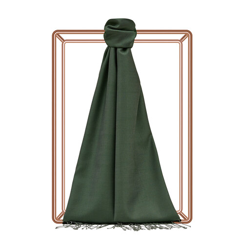 Dark Green Reversible Silk Scarf