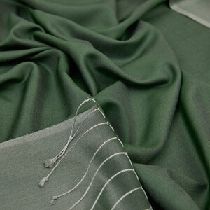 ipekevi - Dark Green Reversible Silk Scarf (1)