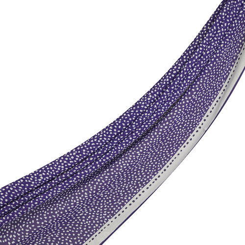 Dark Indigo Polka-Dot Cotton Scarf