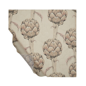 Dark Ivory Ginger Flower Cotton Scarf - Thumbnail