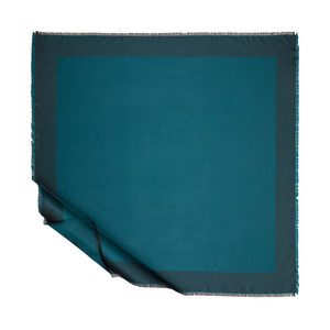 Dark Menthol Reversible Silk Scarf - Thumbnail