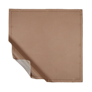 Dark Mink Frame Silk Twill Scarf - Thumbnail