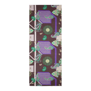 Dark Mink Palace Way Print Tencel Scarf - Thumbnail