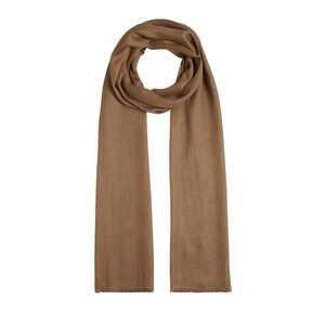 ipekevi - Dark Mink Plain Cotton Silk Scarf (1)