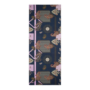 Dark Navy Palace Way Print Tencel Scarf - Thumbnail