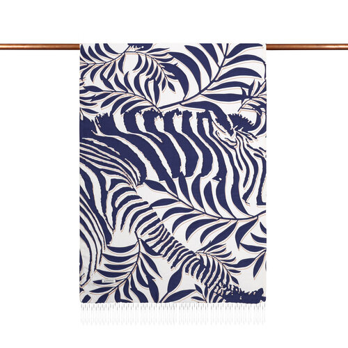 Dark Navy Palm Springs Print Silk Scarf