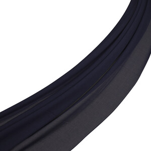 Dark Navy Plain Cotton Scarf - Thumbnail