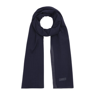 Dark Navy Plain Cotton Scarf - Thumbnail