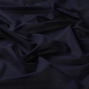 Dark Navy Plain Cotton Scarf - Thumbnail