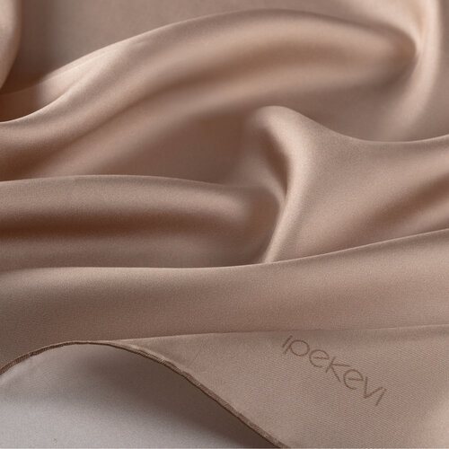 Dark Nude Plain Silk Twill Scarf