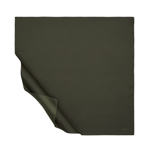 Dark Olive Plain Silk Twill Scarf