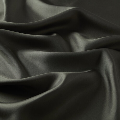 Dark Olive Plain Silk Twill Scarf