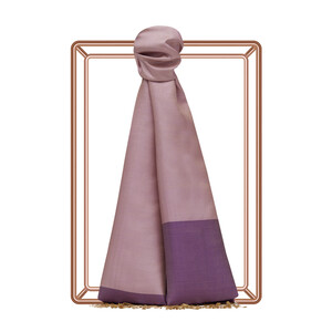 Dark Red Reversible Silk Scarf - Thumbnail