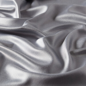 Dark Silver Reversible Silk Scarf - Thumbnail