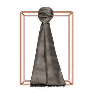  Dark Stone Mono Blinds Silk Scarf - Thumbnail