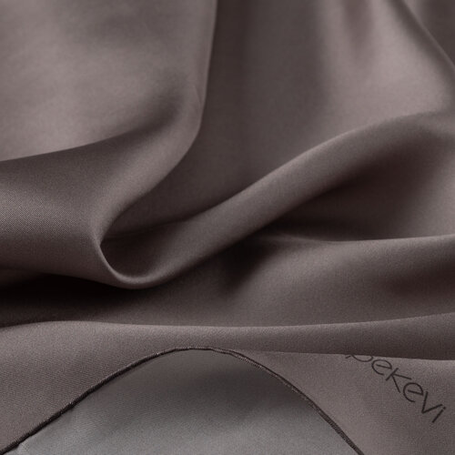 Dark Stone Plain Silk Twill Scarf