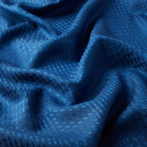 Deep Blue Wool Silk Scarf - Thumbnail