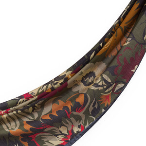 ipekevi - Denim Blue Beige Nihavent Print Tencel Scarf