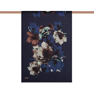 ipekevi - Denim Blue Florescence Print Tencel Scarf (1)