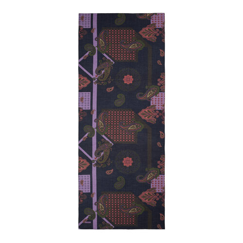 Denim Blue Palace Way Print Tencel Scarf