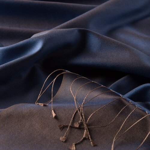 Denim Blue Reversible Silk Neck Scarf