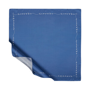 Denim Blue Signature Silk Twill Scarf - Thumbnail