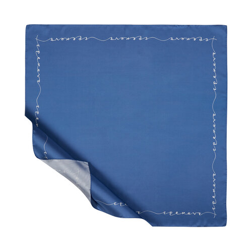 Denim Blue Signature Silk Twill Scarf